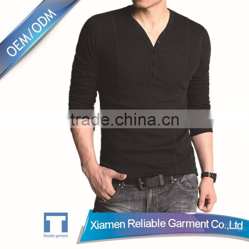 High quality custom plain long sleeve t shirt made in china