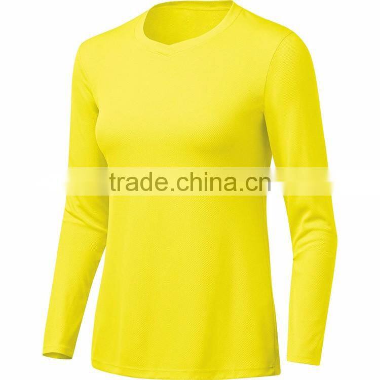 Custom logo cotton women long sleeve t shirt price premium womens blank t shirts wholesale