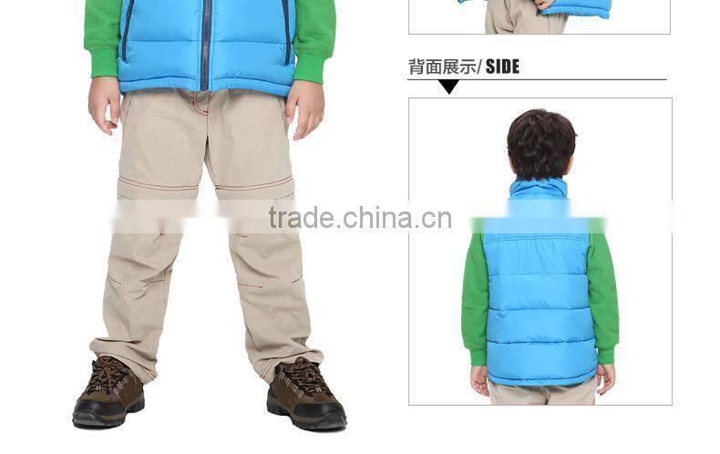 2015 Hot Sell Spring Windproof Kids Padded Waistcoat