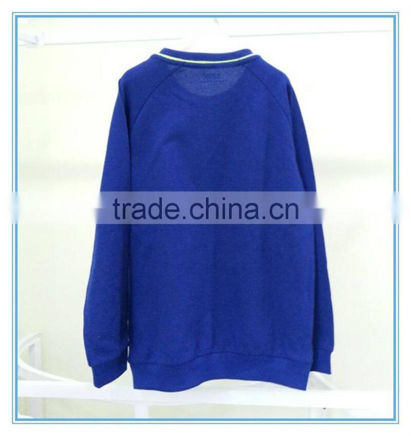 Boys printed lable crewneck soft hoodie, kids best selling sweatshirt pullover hoodie