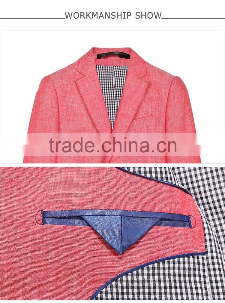 ELPA 2016 fancy kids coat pink linen Boy blazer for wedding