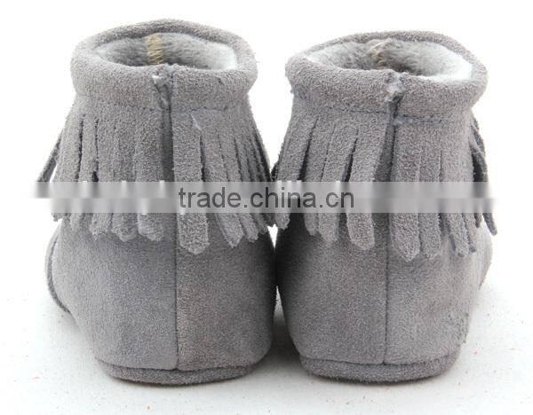 Fashion Suede Leather Baby Boots for Girls Babies
