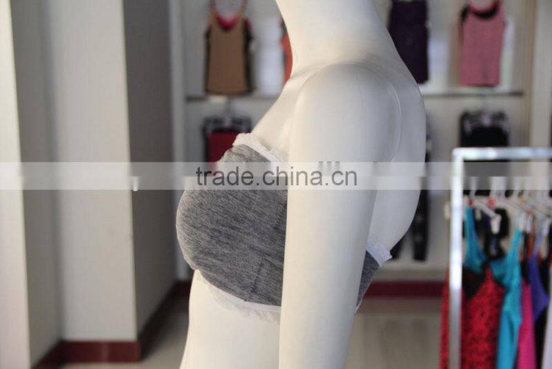 seamless knitting lady sexy strapless bra tube top
