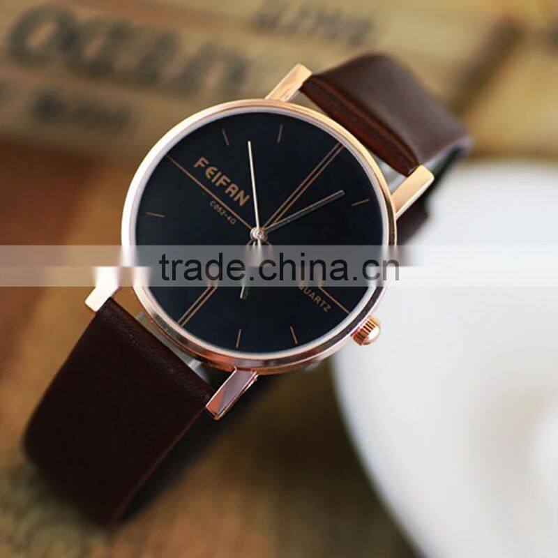 2016 Colorful Geneva Leather Casual Quartz Watch Student Wrist Watch
