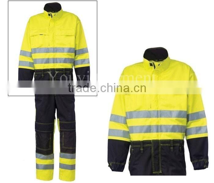 Two-Tone taped protex flame resistant safety coverall