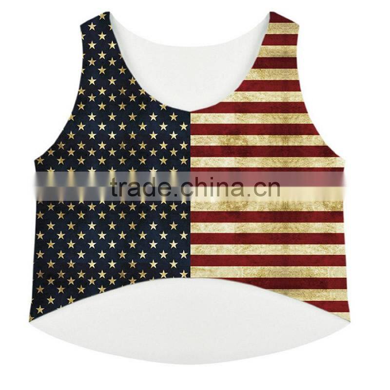 Cotton Tank Top short front long back printed patchwork Size:Free Size Sold By PC