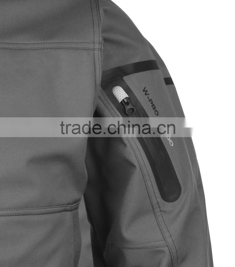 High quality work hooded mens windproof and waterproof softshell jacket