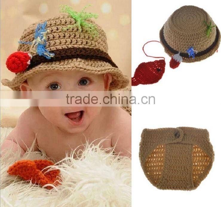 Lovely newborn style crochet hat/ baby knit hat/baby hat and pants set