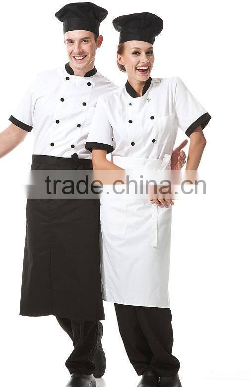 2017 New design chef uniform/hotel chef /cotton uniform for sale