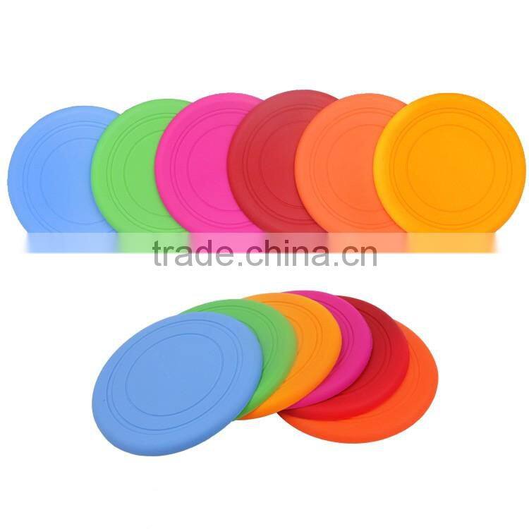 Pet Dog Puppy Safe Exercise Silicone Flying Disc with eco-friendly material