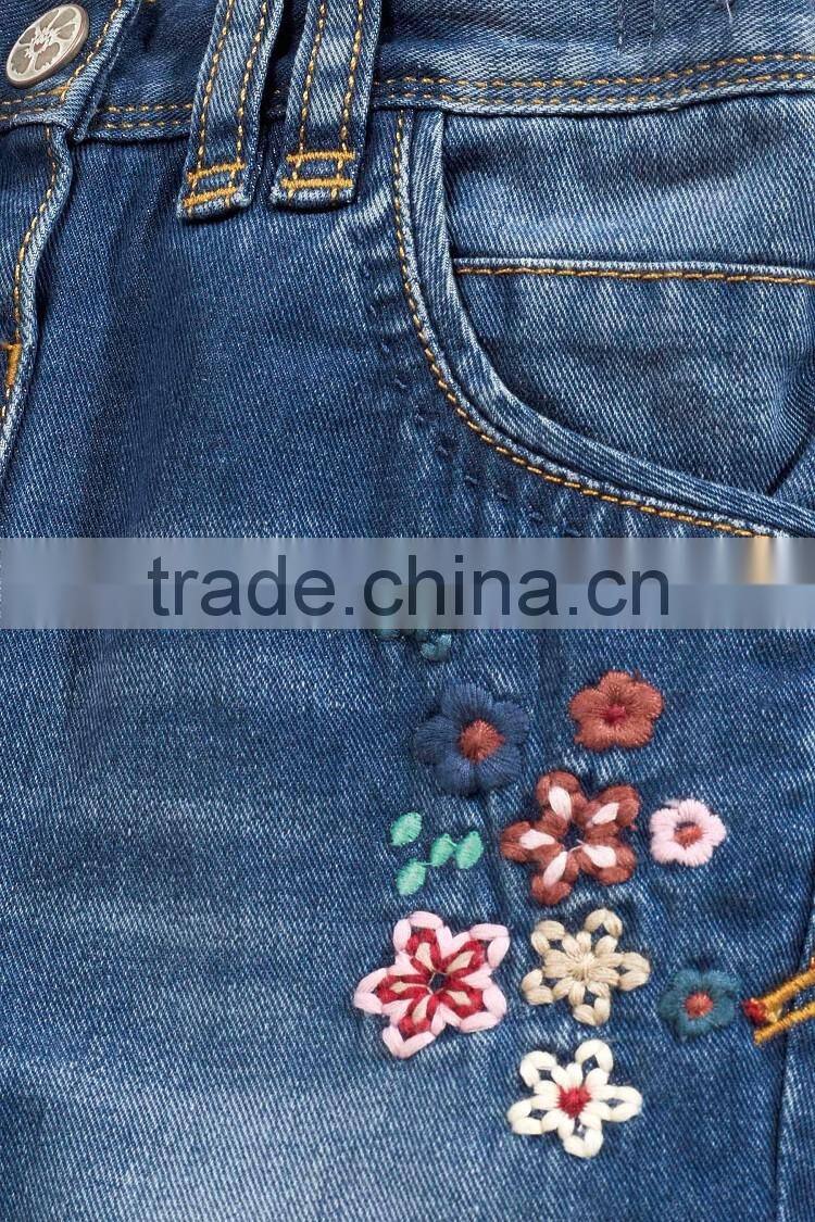 2017 Hot new product baby girl clothes pure denim long trouser skinny child jean