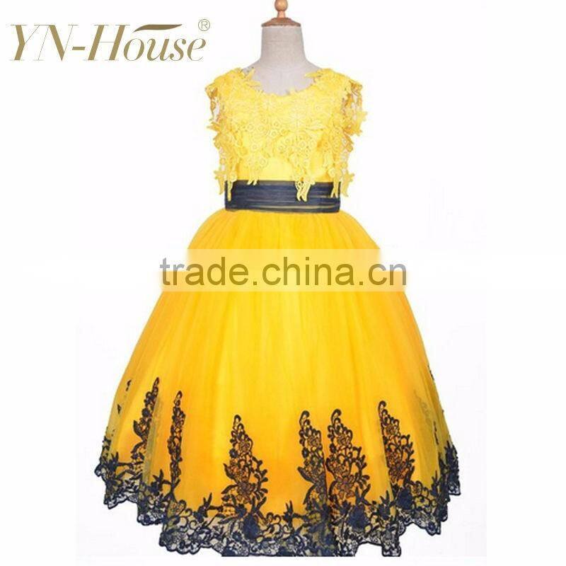 2016 New design princess dresses for girls of 10 year old