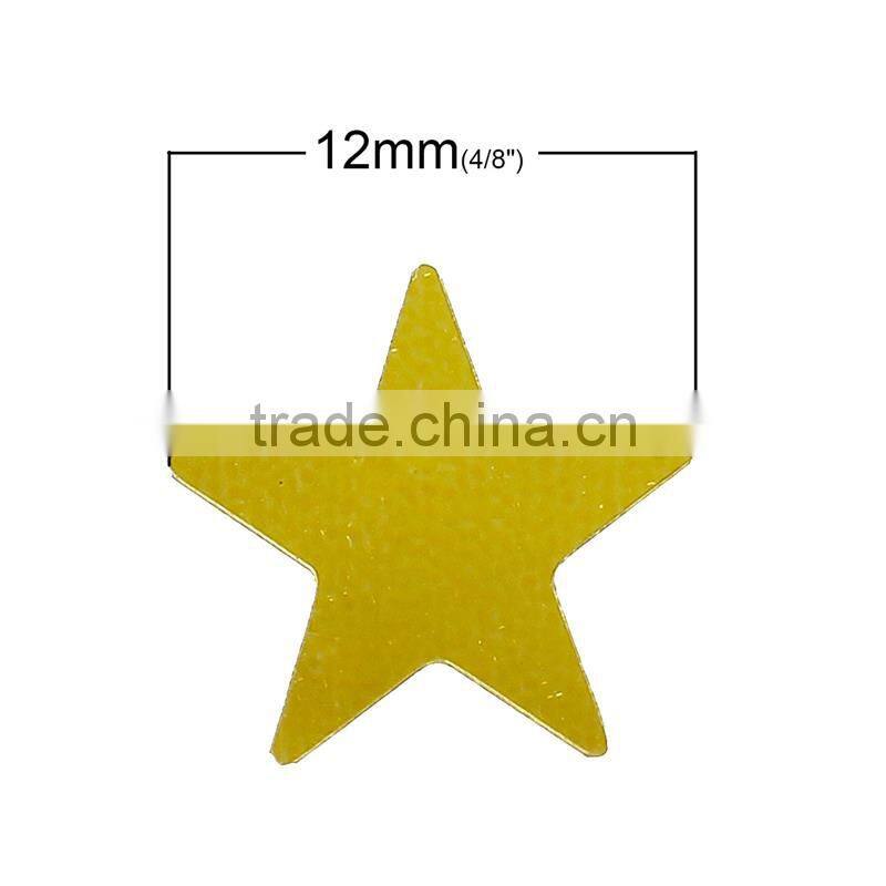 PVC Confetti Party Decoration Pentagram Star Golden