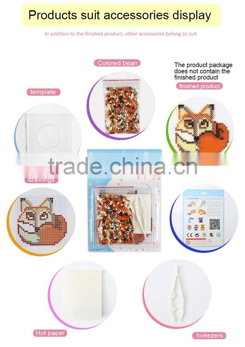 2017 Hot selling fox DIY education plastic hama fuse beads toys