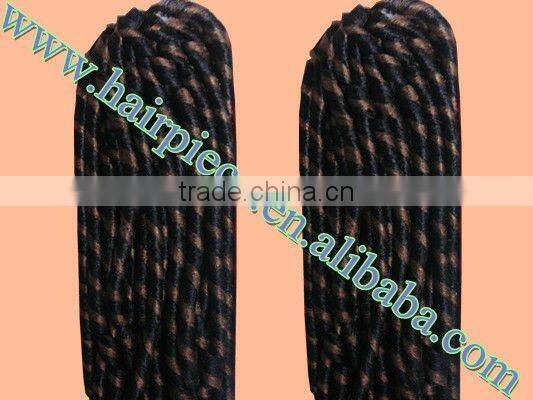 Synthetic hair mix animal hair extension