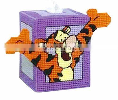 DIY goods,3D Cross stitch Embroidery.beautiful.Tissue Box-010-01