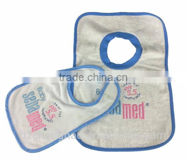 cheap cotton terry embroidery baby bib
