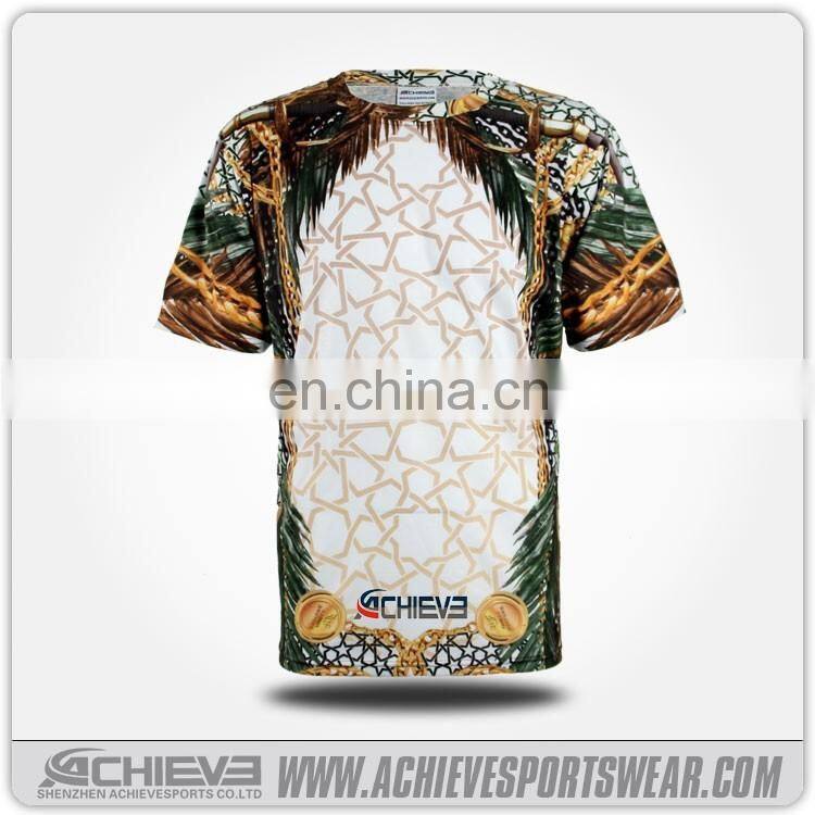 2017 fashion high quality polyester fitness cheap tshirts
