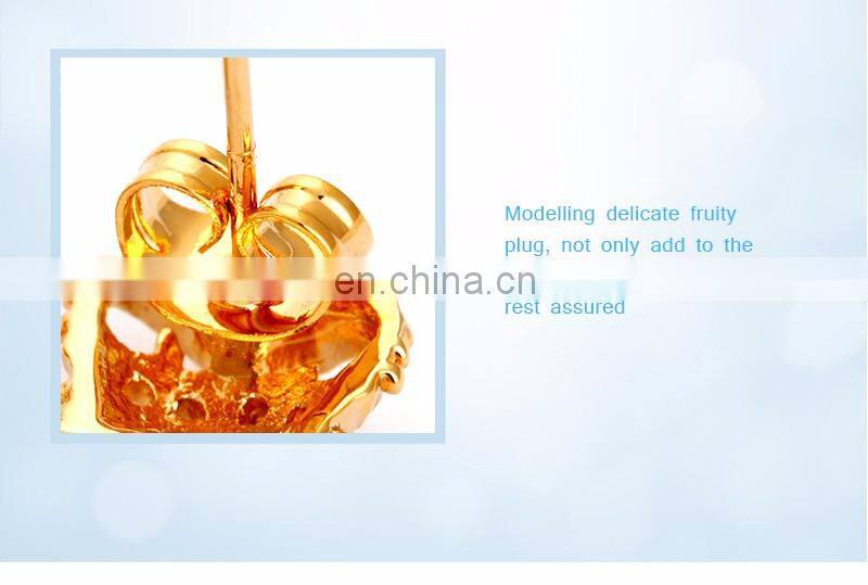 High Quality Luxurious Cuff Links Gifts Shirt Gold Cufflinks and Earrings Set for Couples