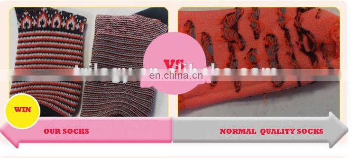 yiwu socks manufacturer custom double knitting chirstmas deer pattern women socks