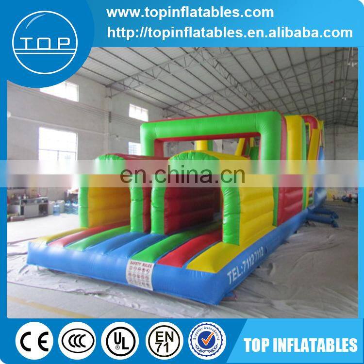 Inflatable obstacle course,double channel inflatable obstruction