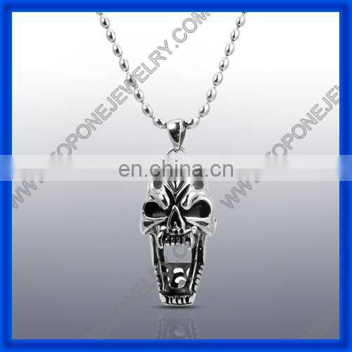 2014 Stainless Steel Removable Sword Skull CZ Pendant China Top Manufacturer