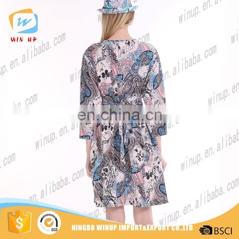 Hot Sell hawaiian dress for women floral print fat women party dress