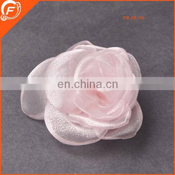 light yellow nice wedding fabric flower brooch for wholesale