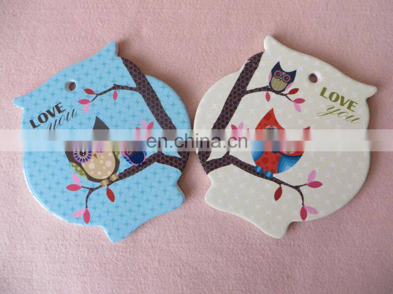 Unique design heatproof ceramic plate mat with cork backing