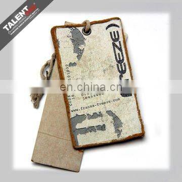 custom Thick card silver eyelet Price Tag for garment