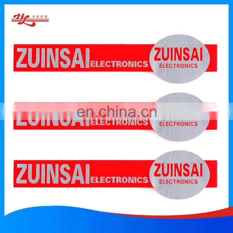 custom thin metal sticker logo with transfer film