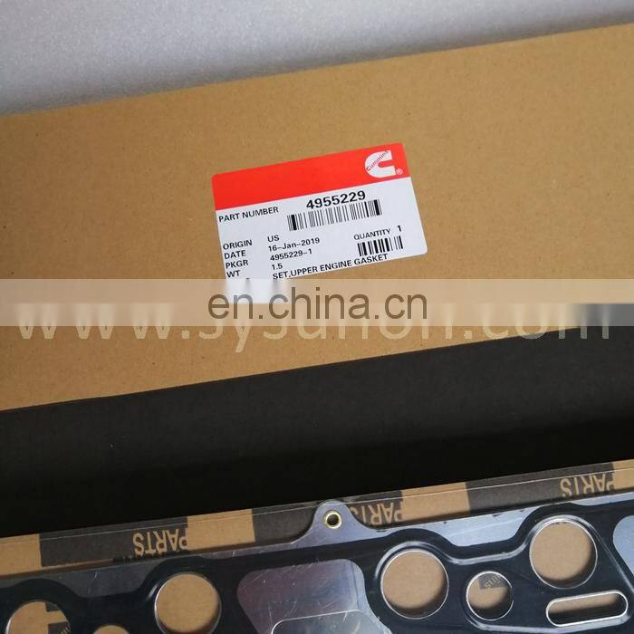 genuine OEM mining machinery diesel engine overhaul full gasket kit 4955230 ISBe ISDe QSB6.7 upper engine gasket set 4955229