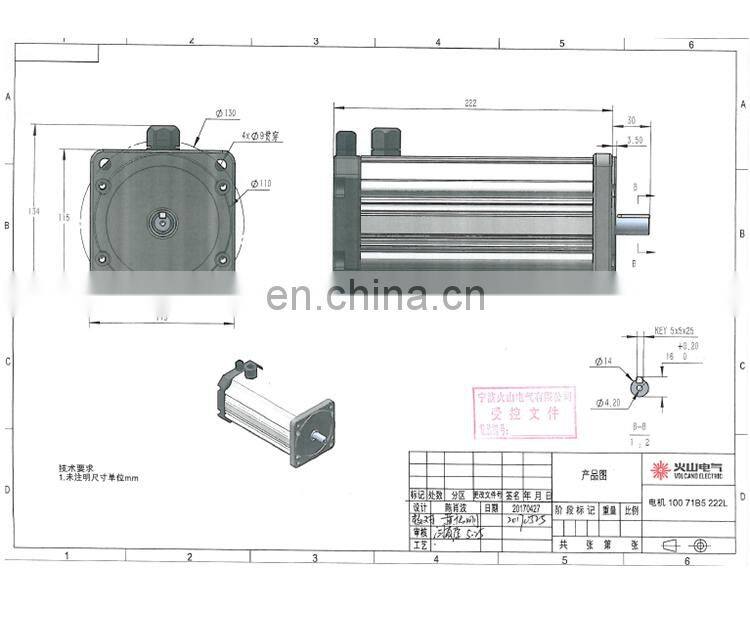 HFM005 48V 750W 1500RPM bldc hall sensor brushless dc motor with KBS48101X controller