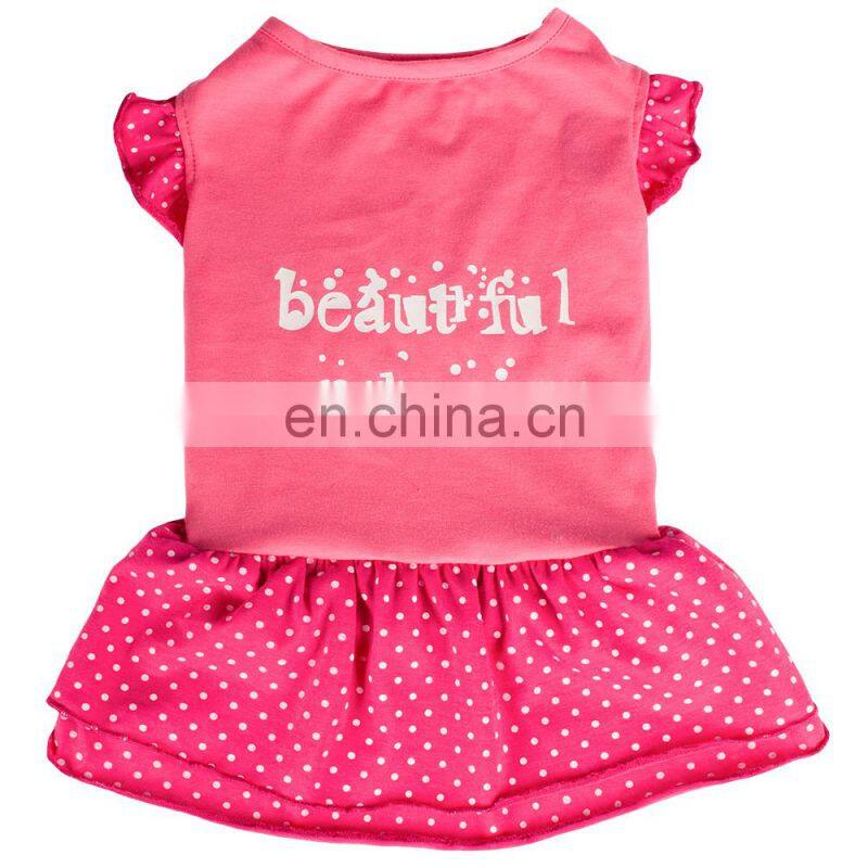 xs pink delicate and heated china cheap dog clothes for small female dog dress