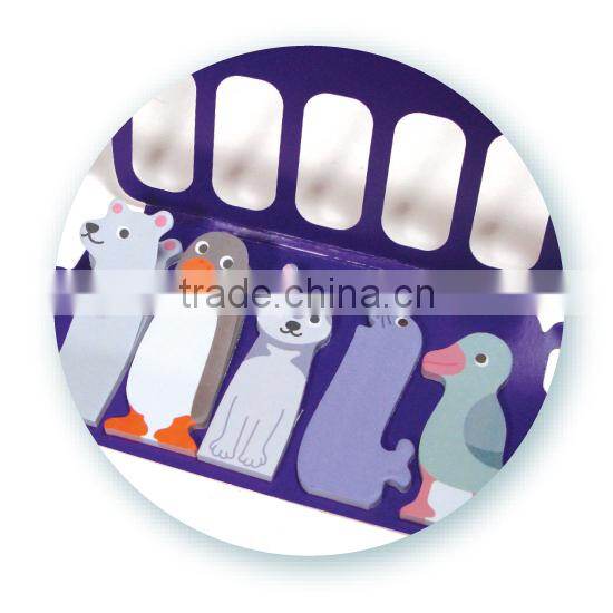 Polar Sea Animal in the Submarine Die cut shape Note set Notepad Sticky memo pad