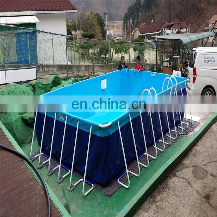 Hot sale large Inflatable metal frame swimming pool PVC, Commercial Large inflatable stents metal swimming pool for backyard