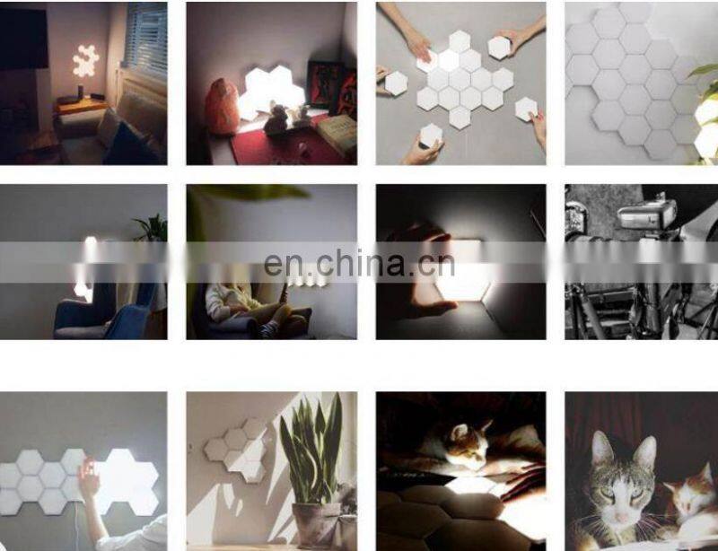 2020 amazon DIY hexagon light electronics touch sensor wall decorative hexagon honeycomb Quantum led modular light