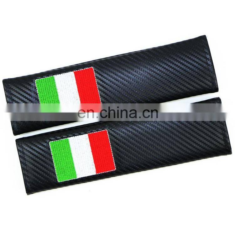 Customized Car Styling Auto Pads Carbon Fiber Seat Belt Shoulder Cover