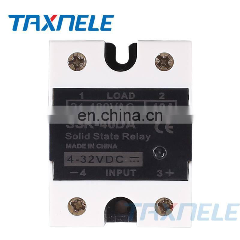 DC To AC SSR-40DA SSR 25DA 10DA Solid State Relay 4-32VDC Input 24-480VAC Output solid state relay Industrial Single black SSR
