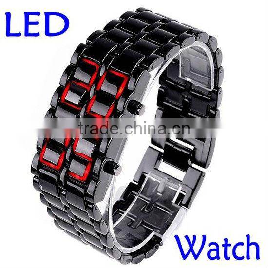 fashion plastic iron samurai led watch TM-S1