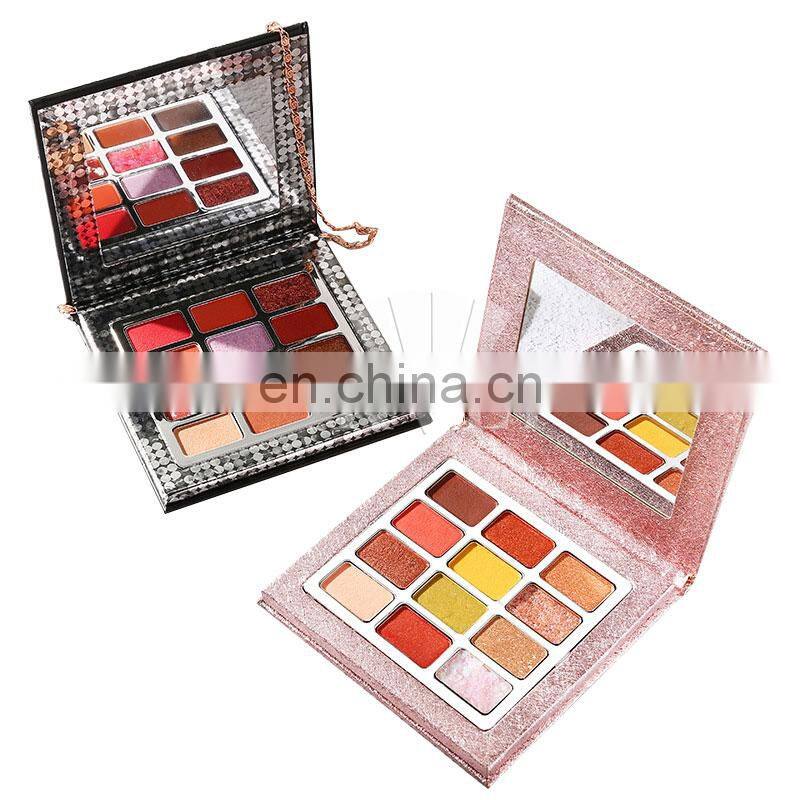 Custom Printing Eyeshadow Palettes Packaging Magnetic Customized Logo Empty 12 Hole Make Up Pan