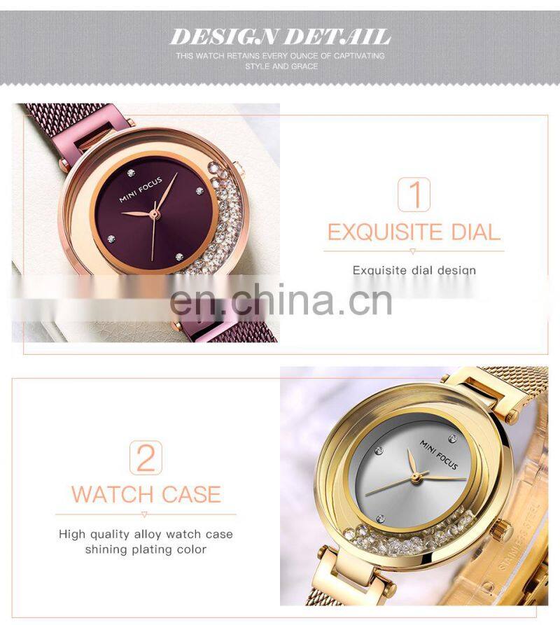 MINI FOCUS MF0031L Fashion Wristwatch Top Brand Luxury Women Watches Casual Quartz Waterproof Women Watch