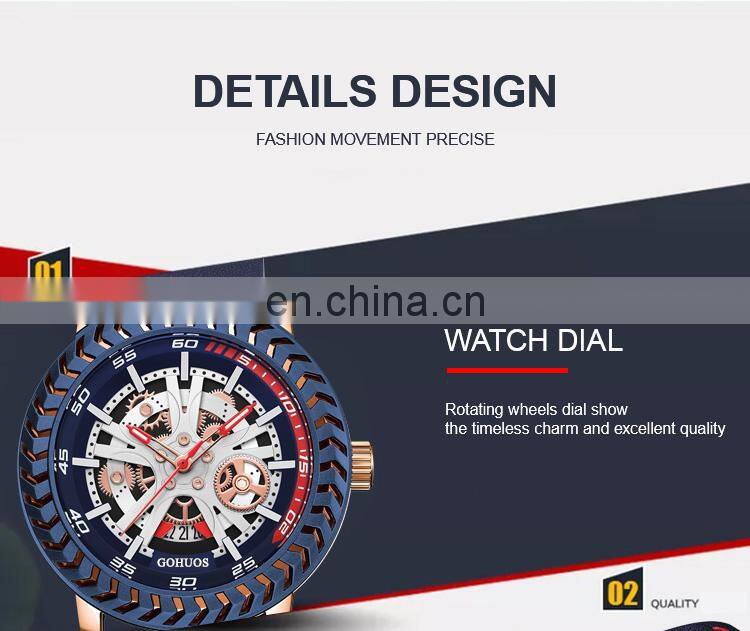 Gohuos UV2010 Tourbillon Automatic Man Watches Waterproof Fashion Mens Mechanical Watch
