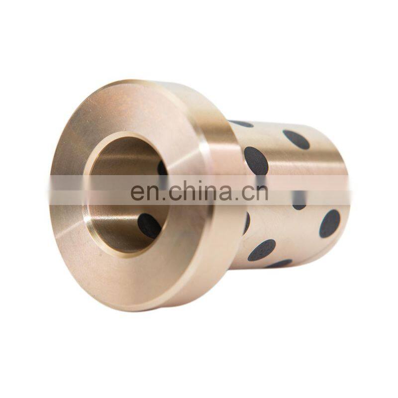 Hottest sells products factory manufacture solid lubricating oilless bearing copper bushing inset with graphite