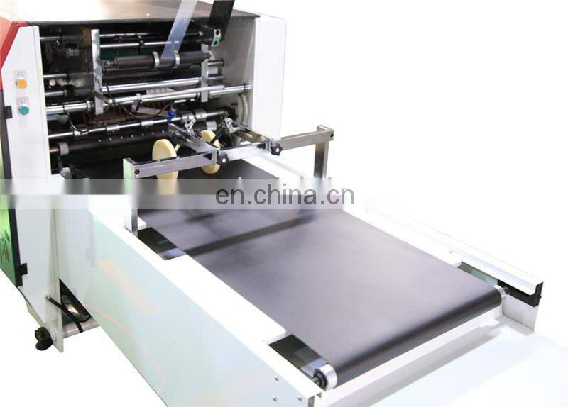 UTM650B Automatic kraft gift paper packaging box Window patching making Machine with rotary plastic film cut