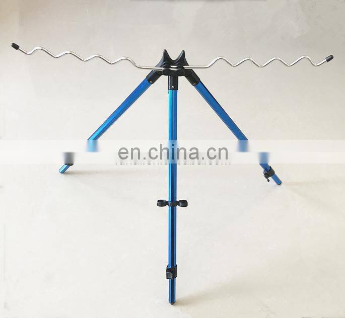 Outdoor Fishing Rod Telescopic Support 9 Rods Holder Sea Beach Fishing Rod Rests Tripod Stand Holder