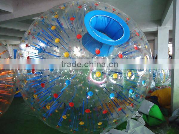 1.0mm TPU/PVC high quality colorful inflatable zorb ball for land and water