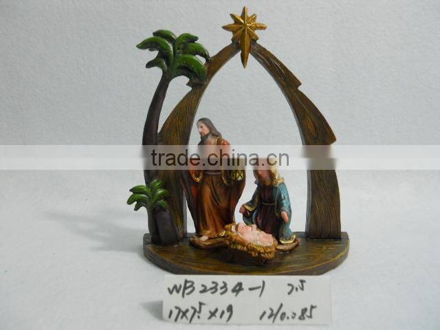 Polyresin religious nativity set religious item home decoration desktop decoration