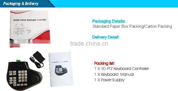 3 Axis 3D Dimension Joystick CCTV Mini Keyboard Controllers for PTZ Speed Dome Camera Support Pelco-D Pelco P protocol