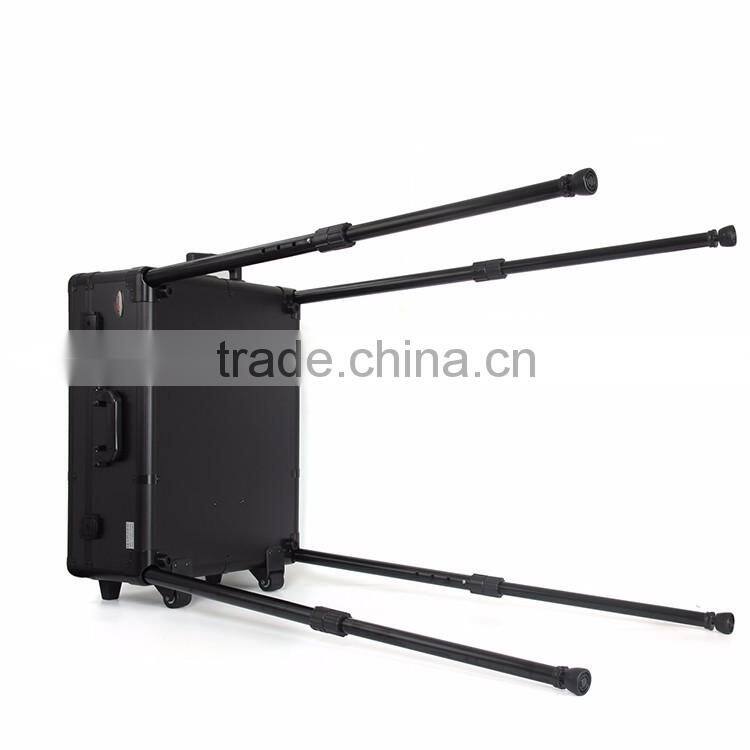 high quality professional cosmetic case aluminum trolley makeup case with light